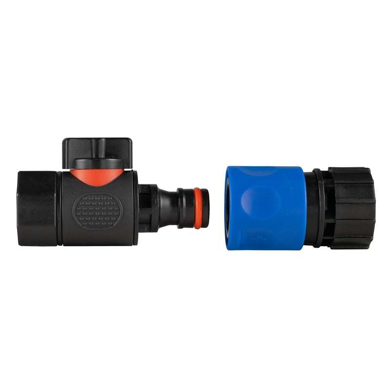 3/4" BSPF Thread Quick Connect Valve with Hose Connector 3/4" BSPF - Home & Garden > Lawn & Garden > Watering & Irrigation > Garden Hose Fittings & Valves > Garden Hose Fittings Garden watering