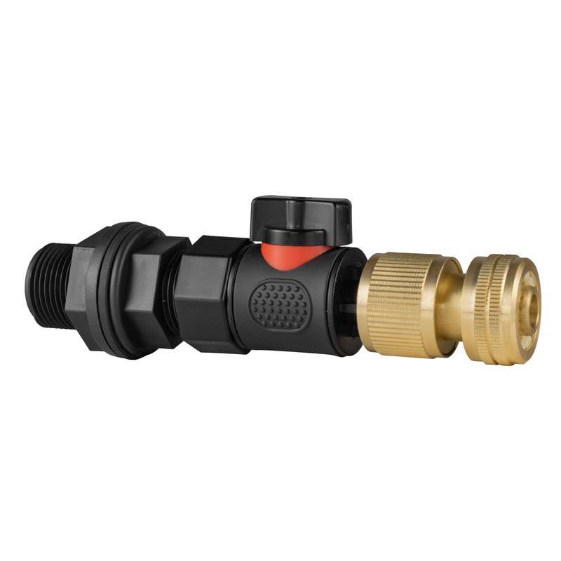 Water Butt Connector 3/4" BSP with BSPF-Quick Connect Valve & Hose Connector Brass - Home & Garden > Lawn & Garden > Watering & Irrigation > Garden Hose Fittings & Valves > Garden Hose Fittings Garden watering