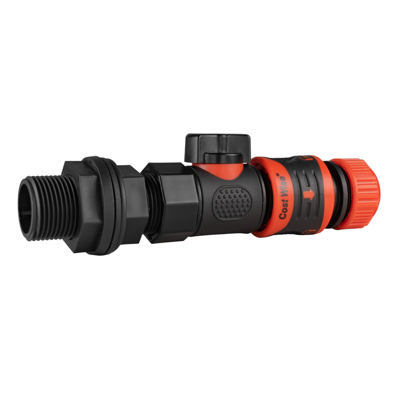 Water Butt Connector 3/4" BSP with BSPF-Quick Connect Valve & Hose Connector Lock - Home & Garden > Lawn & Garden Garden watering