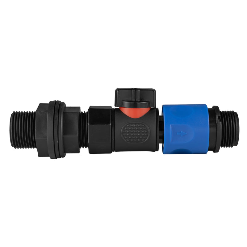 Water Butt Connector 3/4" BSP with BSPF-Quick Connect Valve & Hose Connector 3/4" BSPM - Home & Garden > Lawn & Garden > Watering & Irrigation > Garden Hose Fittings & Valves > Garden Hose Fittings Garden watering