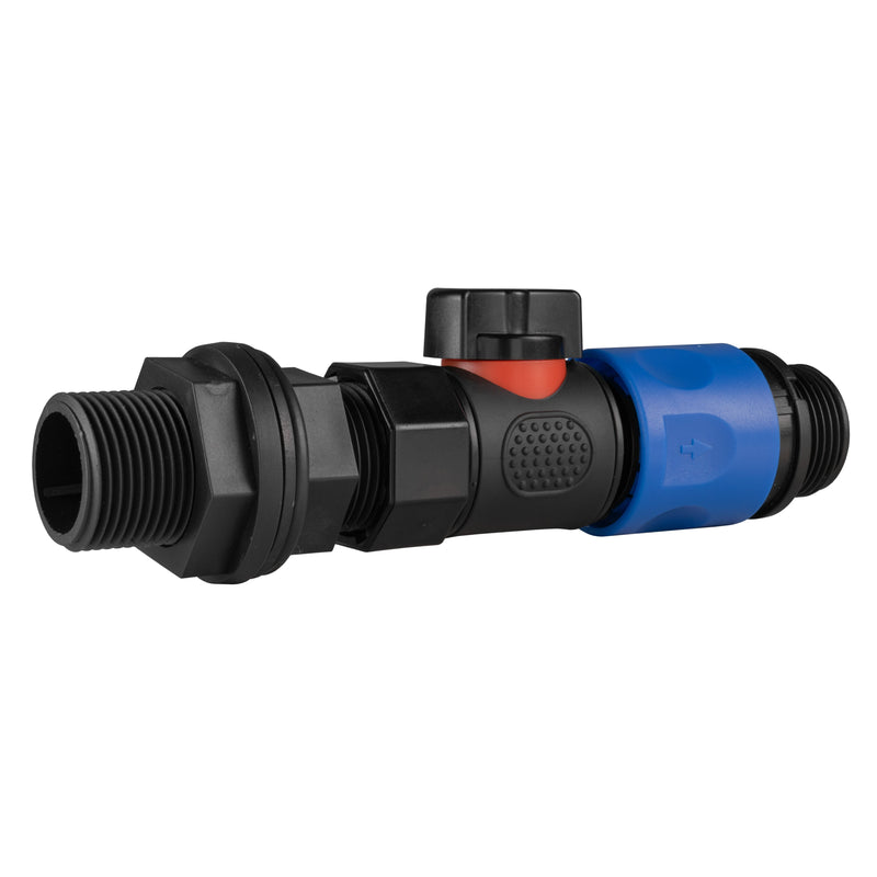 Water Butt Connector 3/4" BSP with BSPF-Quick Connect Valve & Hose Connector 3/4" BSPM - Home & Garden > Lawn & Garden > Watering & Irrigation > Garden Hose Fittings & Valves > Garden Hose Fittings Garden watering