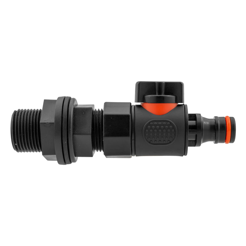 Water Butt Connector 3/4" BSP with BSPF Thread-Quick Connect Male Valve - Home & Garden > Lawn & Garden > Watering & Irrigation > Garden Hose Fittings & Valves > Garden Hose Fittings Garden watering