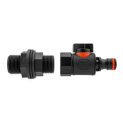 Water Butt Connector 3/4" BSP with BSPF Thread-Quick Connect Male Valve - Home & Garden > Lawn & Garden > Watering & Irrigation > Garden Hose Fittings & Valves > Garden Hose Fittings Garden watering