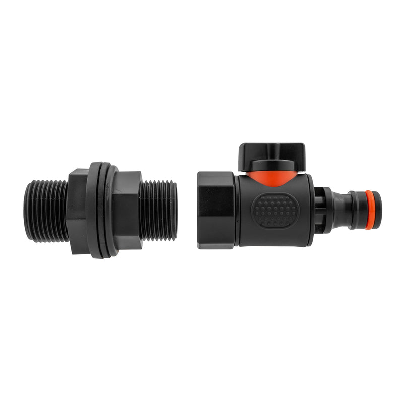Water Butt Connector 3/4" BSP with BSPF Thread-Quick Connect Male Valve - Home & Garden > Lawn & Garden > Watering & Irrigation > Garden Hose Fittings & Valves > Garden Hose Fittings Garden watering