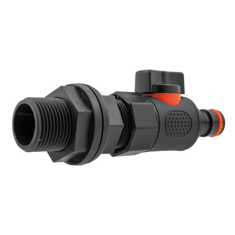 Water Butt Connector 3/4" BSP with BSPF Thread-Quick Connect Male Valve - Home & Garden > Lawn & Garden > Watering & Irrigation > Garden Hose Fittings & Valves > Garden Hose Fittings Garden watering