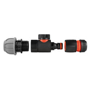 20mm MDPE Straight with BSPF-Quick Connect Valve & Hose Connector Black - Home & Garden > Lawn & Garden > Watering & Irrigation > Garden Hose Fittings & Valves > Garden Hose Fittings Garden watering