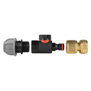 20mm MDPE Straight with BSPF-Quick Connect Valve & Hose Connector Brass - Home & Garden > Lawn & Garden > Watering & Irrigation > Garden Hose Fittings & Valves > Garden Hose Fittings Garden watering