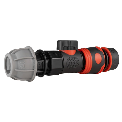 20mm MDPE Straight with BSPF-Quick Connect Valve & Hose Connector Black Soft - Home & Garden > Lawn & Garden > Watering & Irrigation > Garden Hose Fittings & Valves > Garden Hose Fittings Garden watering
