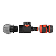 20mm MDPE Straight with BSPF-Quick Connect Valve & Hose Connector Black Soft - Home & Garden > Lawn & Garden > Watering & Irrigation > Garden Hose Fittings & Valves > Garden Hose Fittings Garden watering