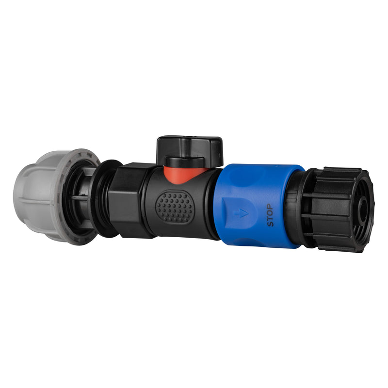 20mm MDPE Straight with BSPF-Quick Connect Valve & Hose Connector 3/4" BSPF - Home & Garden > Lawn & Garden > Watering & Irrigation > Garden Hose Fittings & Valves > Garden Hose Fittings Garden watering