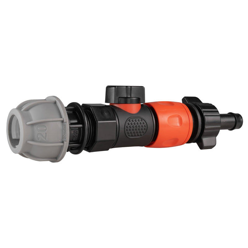 20mm MDPE Straight with BSPF-Quick Connect Valve & Hose Connector 16mm Barb - Home & Garden > Lawn & Garden > Watering & Irrigation > Garden Hose Fittings & Valves > Garden Hose Fittings Garden watering