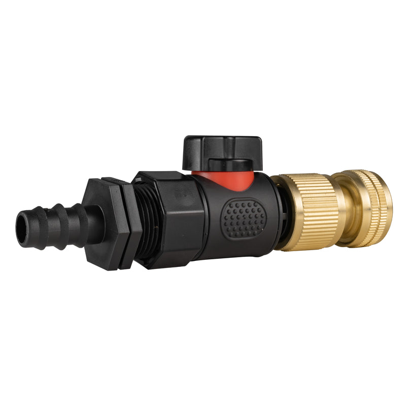 16mm Barbed Straight with BSPF-Quick Connect Valve & Hose Connector Brass - Home & Garden > Lawn & Garden > Watering & Irrigation > Garden Hose Fittings & Valves > Garden Hose Fittings Garden watering