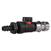 16mm Barbed Straight with BSPF-Quick Connect Valve & Hose Connector Zinc - Home & Garden > Lawn & Garden Garden watering