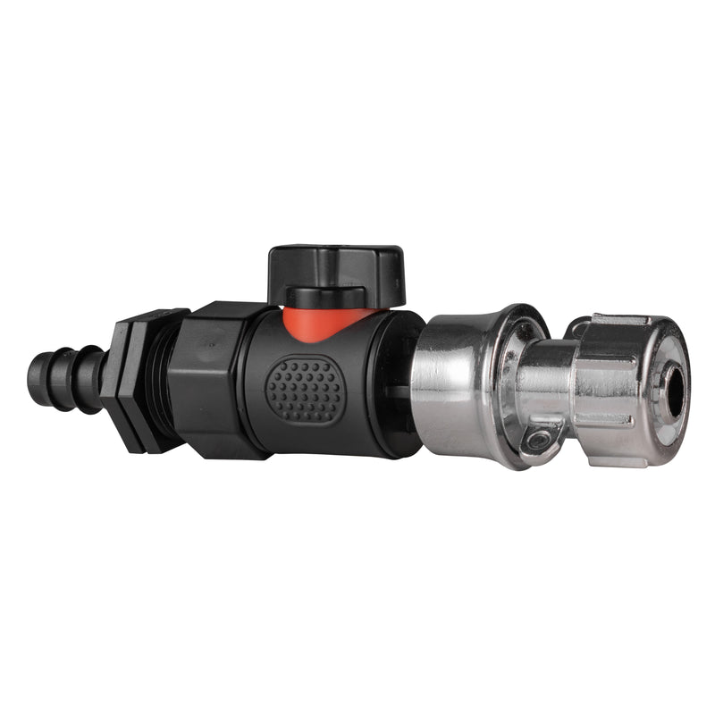 16mm Barbed Straight with BSPF-Quick Connect Valve & Hose Connector Zinc - Home & Garden > Lawn & Garden Garden watering