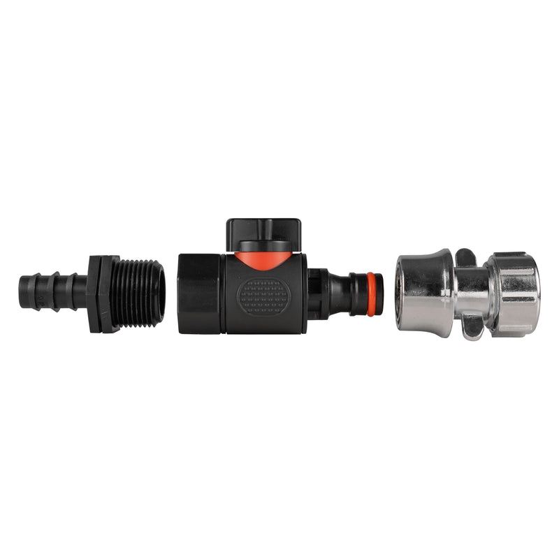 16mm Barbed Straight with BSPF-Quick Connect Valve & Hose Connector Zinc - Home & Garden > Lawn & Garden Garden watering