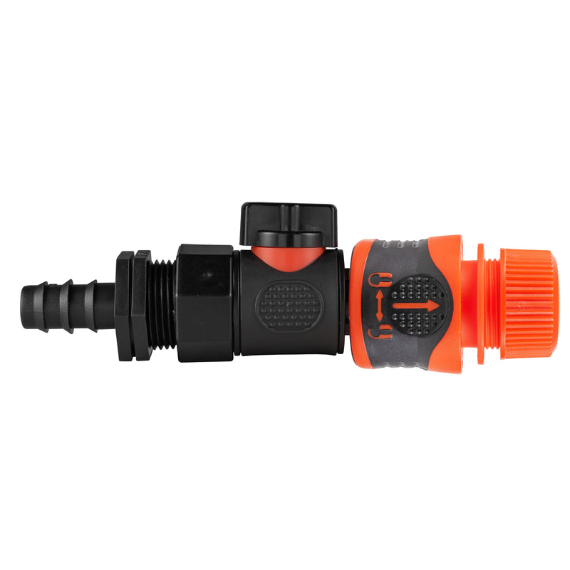 16mm Barbed Straight with BSPF-Quick Connect Valve & Hose Connector Lock - Home & Garden > Lawn & Garden Garden watering