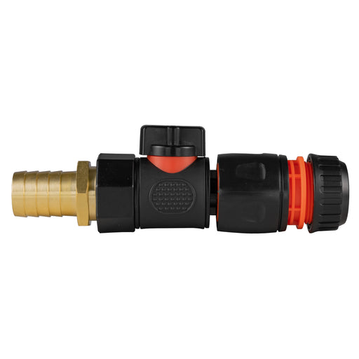 19mm Brass Barb with BSPF-Quick Connect Valve & Hose Connector Black - Home & Garden > Lawn & Garden > Watering & Irrigation > Garden Hose Fittings & Valves > Garden Hose Fittings Garden watering