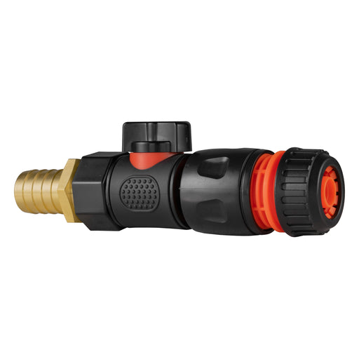 19mm Brass Barb with BSPF-Quick Connect Valve & Hose Connector Black - Home & Garden > Lawn & Garden > Watering & Irrigation > Garden Hose Fittings & Valves > Garden Hose Fittings Garden watering