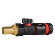 19mm Brass Barb with BSPF-Quick Connect Valve & Hose Connector Black - Home & Garden > Lawn & Garden > Watering & Irrigation > Garden Hose Fittings & Valves > Garden Hose Fittings Garden watering