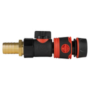 19mm Brass Barb with BSPF-Quick Connect Valve & Hose Connector Black Soft - Home & Garden > Lawn & Garden > Watering & Irrigation > Garden Hose Fittings & Valves > Garden Hose Fittings Garden watering