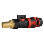 19mm Brass Barb with BSPF-Quick Connect Valve & Hose Connector Black Soft - Home & Garden > Lawn & Garden > Watering & Irrigation > Garden Hose Fittings & Valves > Garden Hose Fittings Garden watering