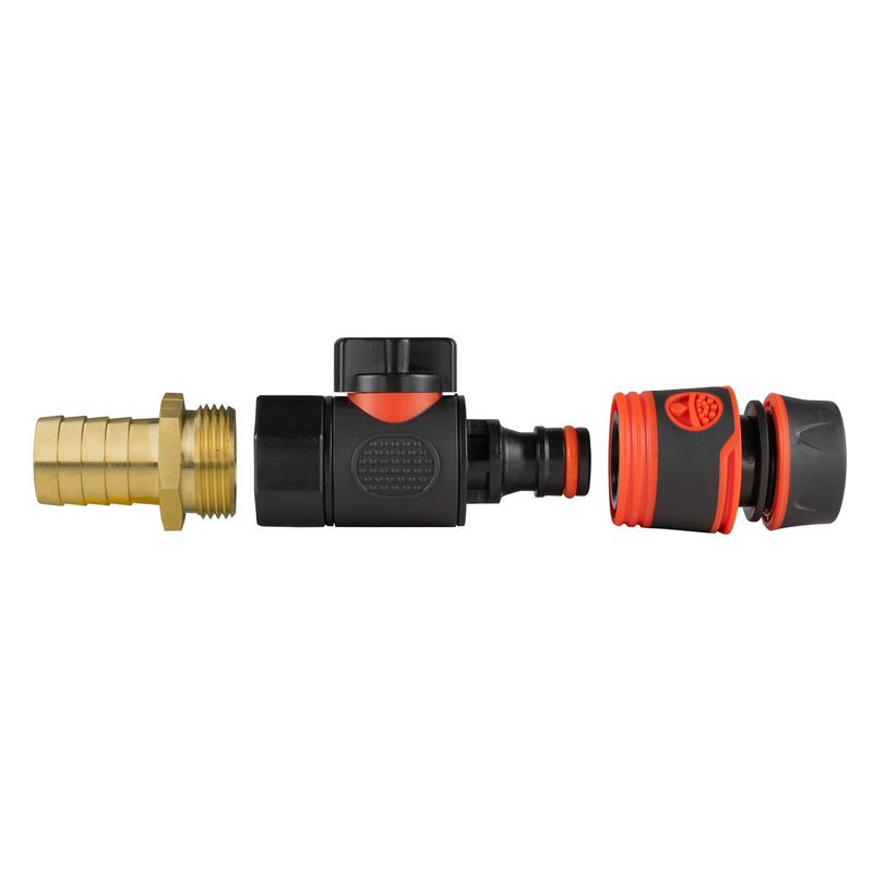 19mm Brass Barb with BSPF-Quick Connect Valve & Hose Connector Black Soft - Home & Garden > Lawn & Garden > Watering & Irrigation > Garden Hose Fittings & Valves > Garden Hose Fittings Garden watering