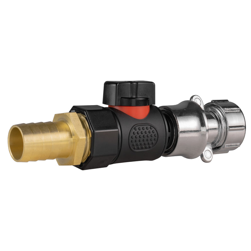 19mm Brass Barb with BSPF-Quick Connect Valve & Hose Connector Zinc - Home & Garden > Lawn & Garden Garden watering