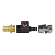 19mm Brass Barb with BSPF-Quick Connect Valve & Hose Connector Zinc - Home & Garden > Lawn & Garden Garden watering