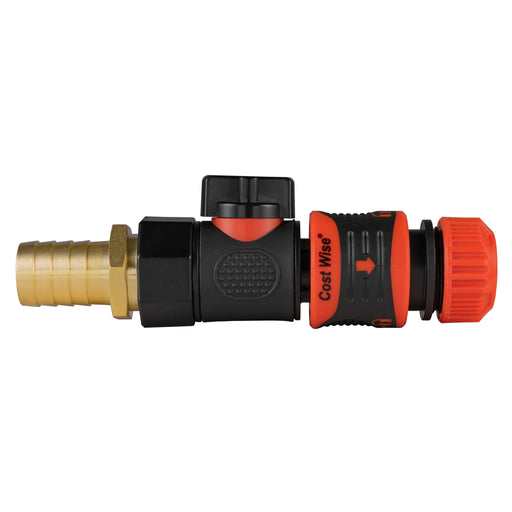 19mm Brass Barb with BSPF-Quick Connect Valve & Hose Connector Lock - Home & Garden > Lawn & Garden Garden watering