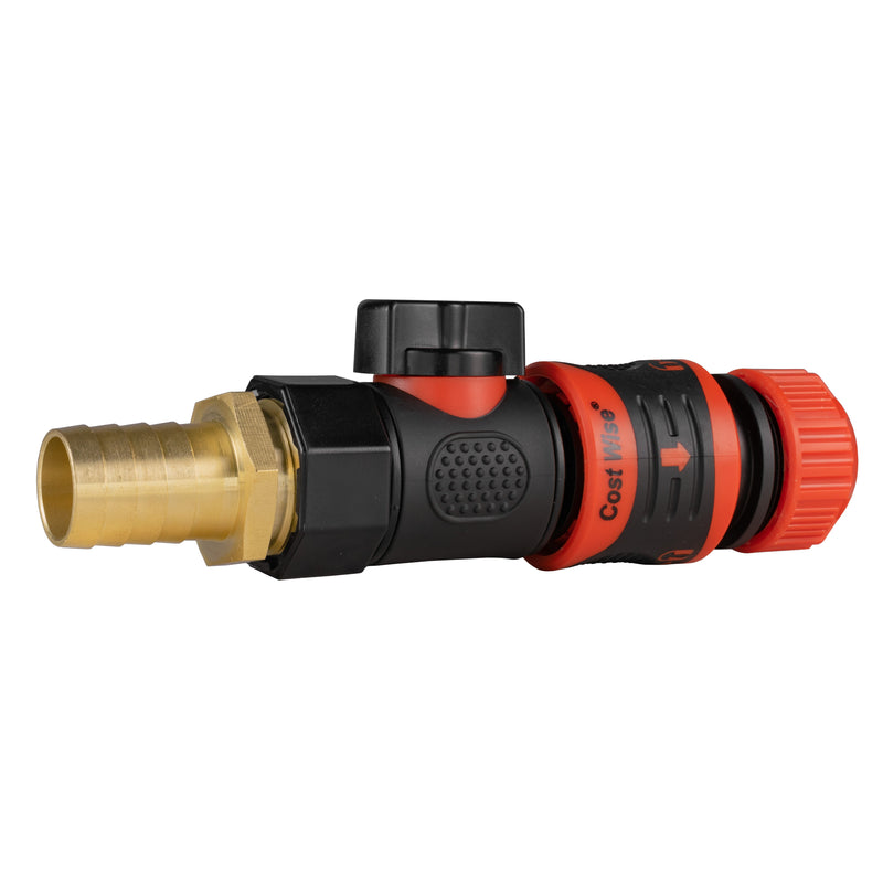 19mm Brass Barb with BSPF-Quick Connect Valve & Hose Connector Lock - Home & Garden > Lawn & Garden Garden watering
