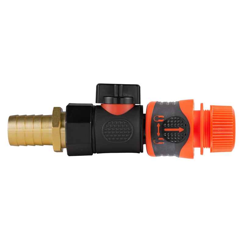 19mm Brass Barb with BSPF-Quick Connect Valve & Hose Connector Lock - Home & Garden > Lawn & Garden Garden watering