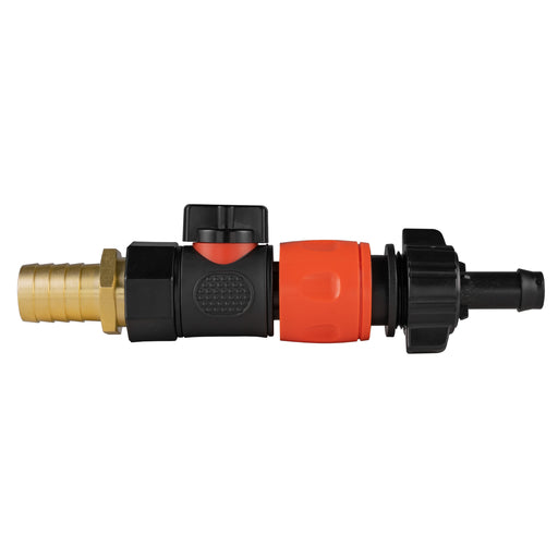 19mm Brass Barb with BSPF-Quick Connect Valve & Hose Connector 16mm Barb - Home & Garden > Lawn & Garden > Watering & Irrigation > Garden Hose Fittings & Valves > Garden Hose Fittings Garden watering