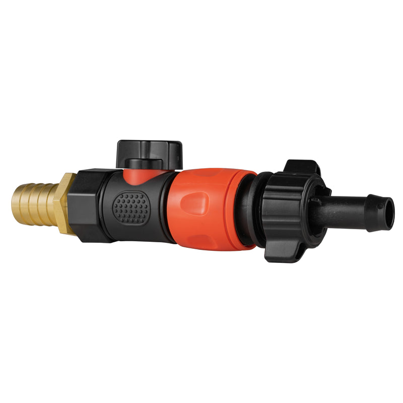 19mm Brass Barb with BSPF-Quick Connect Valve & Hose Connector 16mm Barb - Home & Garden > Lawn & Garden > Watering & Irrigation > Garden Hose Fittings & Valves > Garden Hose Fittings Garden watering