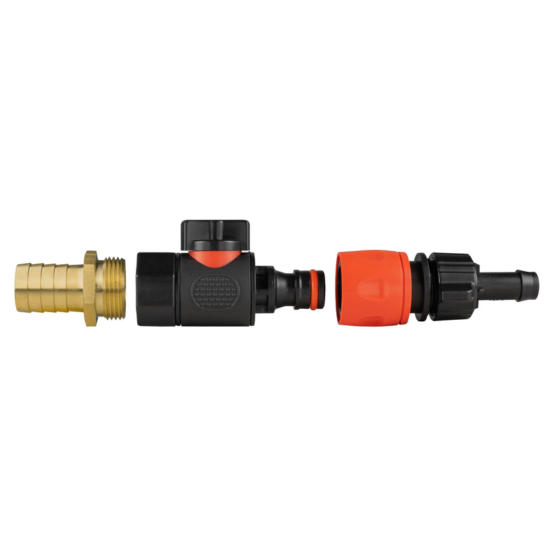 19mm Brass Barb with BSPF-Quick Connect Valve & Hose Connector 16mm Barb - Home & Garden > Lawn & Garden > Watering & Irrigation > Garden Hose Fittings & Valves > Garden Hose Fittings Garden watering