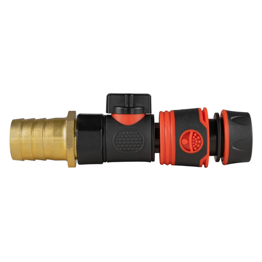 25mm Brass Barb with BSPF-Quick Connect Valve & Hose Connector Black Soft - Home & Garden > Lawn & Garden > Watering & Irrigation > Garden Hose Fittings & Valves > Garden Hose Fittings Garden watering