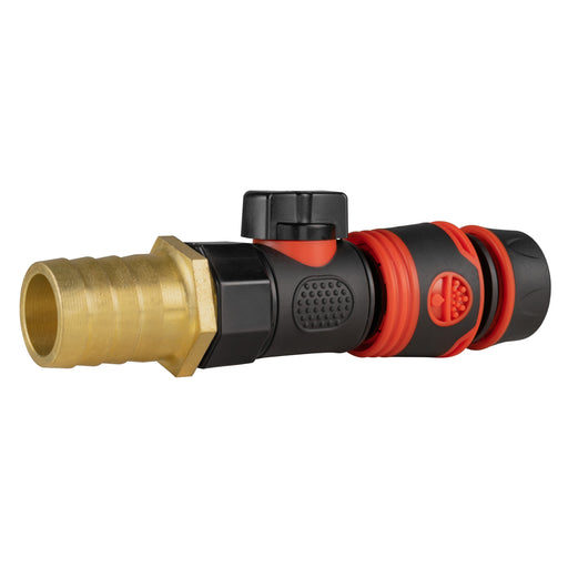 25mm Brass Barb with BSPF-Quick Connect Valve & Hose Connector Black Soft - Home & Garden > Lawn & Garden > Watering & Irrigation > Garden Hose Fittings & Valves > Garden Hose Fittings Garden watering