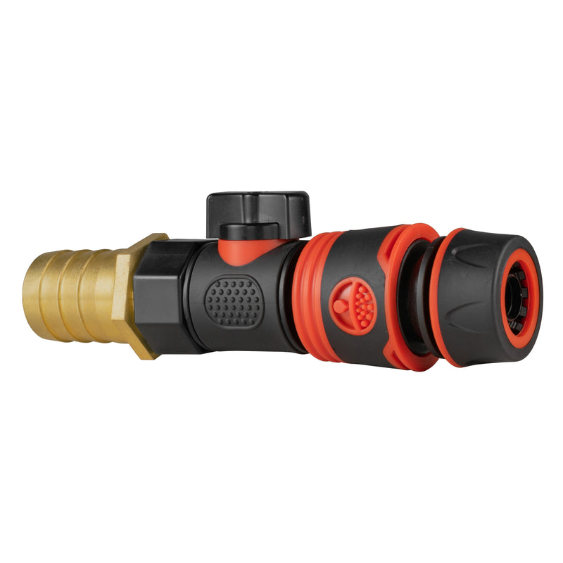 25mm Brass Barb with BSPF-Quick Connect Valve & Hose Connector Black Soft - Home & Garden > Lawn & Garden > Watering & Irrigation > Garden Hose Fittings & Valves > Garden Hose Fittings Garden watering