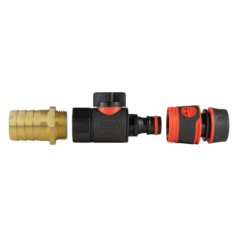25mm Brass Barb with BSPF-Quick Connect Valve & Hose Connector Black Soft - Home & Garden > Lawn & Garden > Watering & Irrigation > Garden Hose Fittings & Valves > Garden Hose Fittings Garden watering