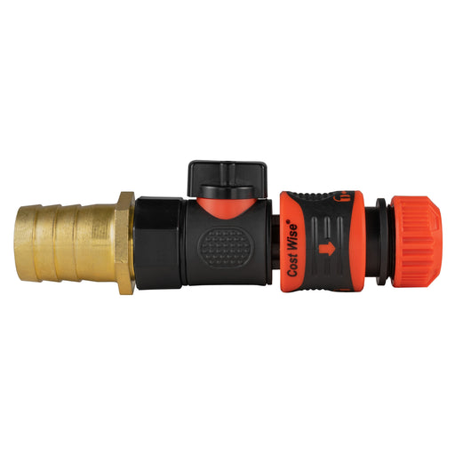 25mm Brass Barb with BSPF-Quick Connect Valve & Hose Connector Lock - Home & Garden > Lawn & Garden Garden watering