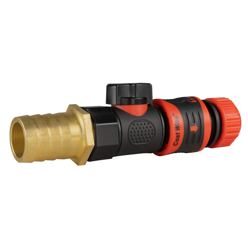 25mm Brass Barb with BSPF-Quick Connect Valve & Hose Connector Lock - Home & Garden > Lawn & Garden Garden watering