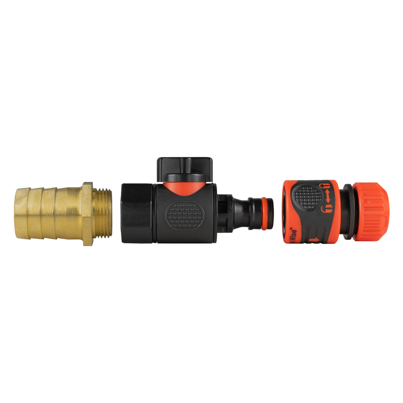25mm Brass Barb with BSPF-Quick Connect Valve & Hose Connector Lock - Home & Garden > Lawn & Garden Garden watering