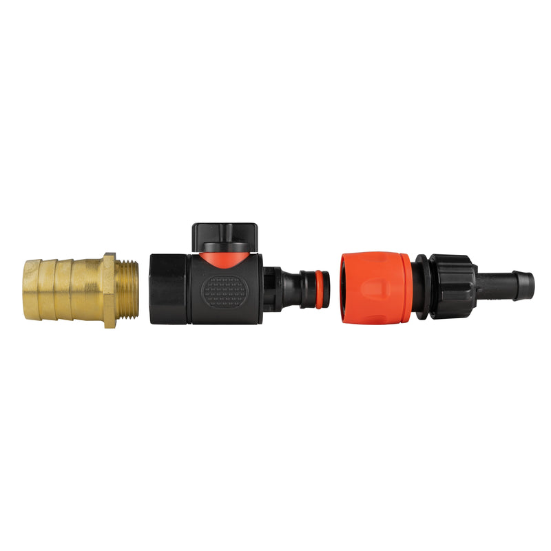 25mm Brass Barb with BSPF-Quick Connect Valve & Hose Connector 16mm Barb - Home & Garden > Lawn & Garden > Watering & Irrigation > Garden Hose Fittings & Valves > Garden Hose Fittings Garden watering