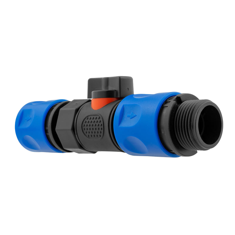 BSPF-Quick Connect Male Valve with 2 x Hose Connectors 3/4" BSPM - Home & Garden > Lawn & Garden Garden watering