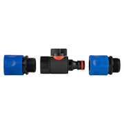 BSPF-Quick Connect Male Valve with 2 x Hose Connectors 3/4" BSPM - Home & Garden > Lawn & Garden Garden watering