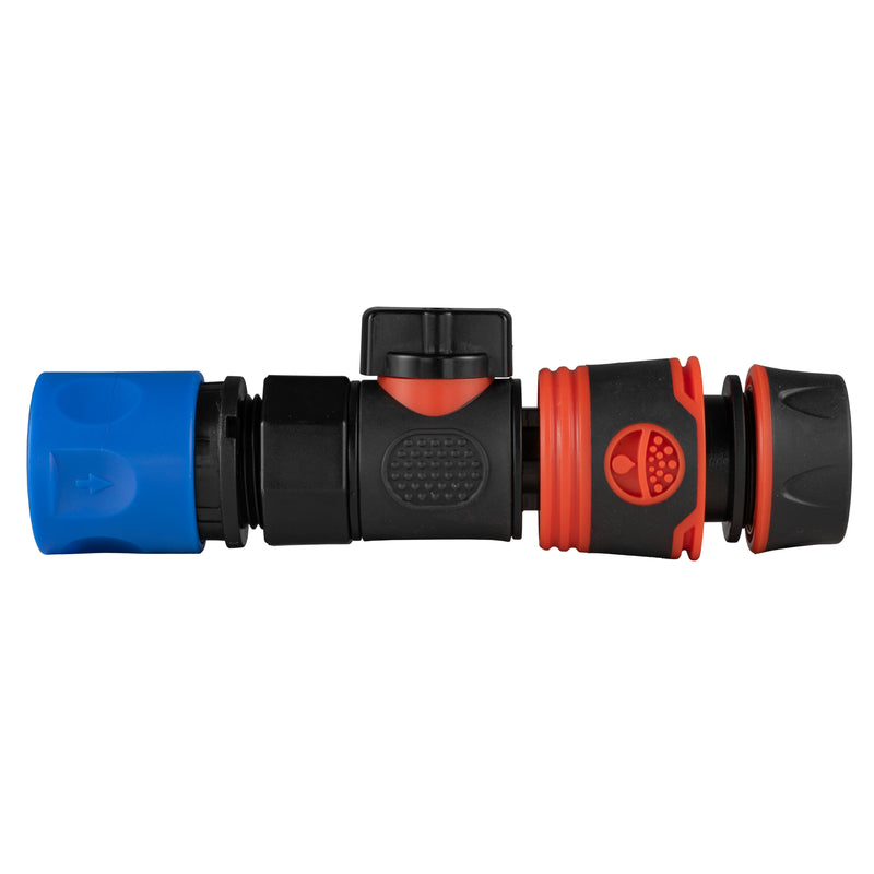 Hose Connector Blue with BSPF- Quick Connect Valve & Hose Connector Black Soft - Home & Garden > Lawn & Garden Garden watering