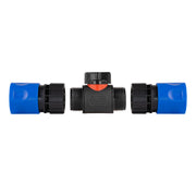 In-Line BSPM Valve with 2 x Hose Connectors Blue - Home & Garden > Lawn & Garden Garden watering
