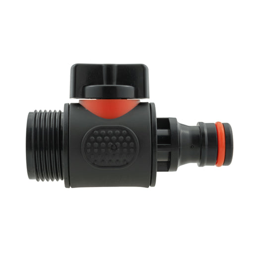 In Line Soft Touch Valve 3/4" BSPM to Male Black - Home & Garden > Lawn & Garden > Watering & Irrigation > Garden Hose Fittings & Valves Garden watering