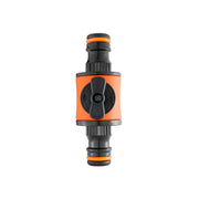 Cost Wise Snap On Male-Male In Line Valve Black/Orange - Home & Garden > Lawn & Garden > Watering & Irrigation > Garden Hose Fittings & Valves Garden watering