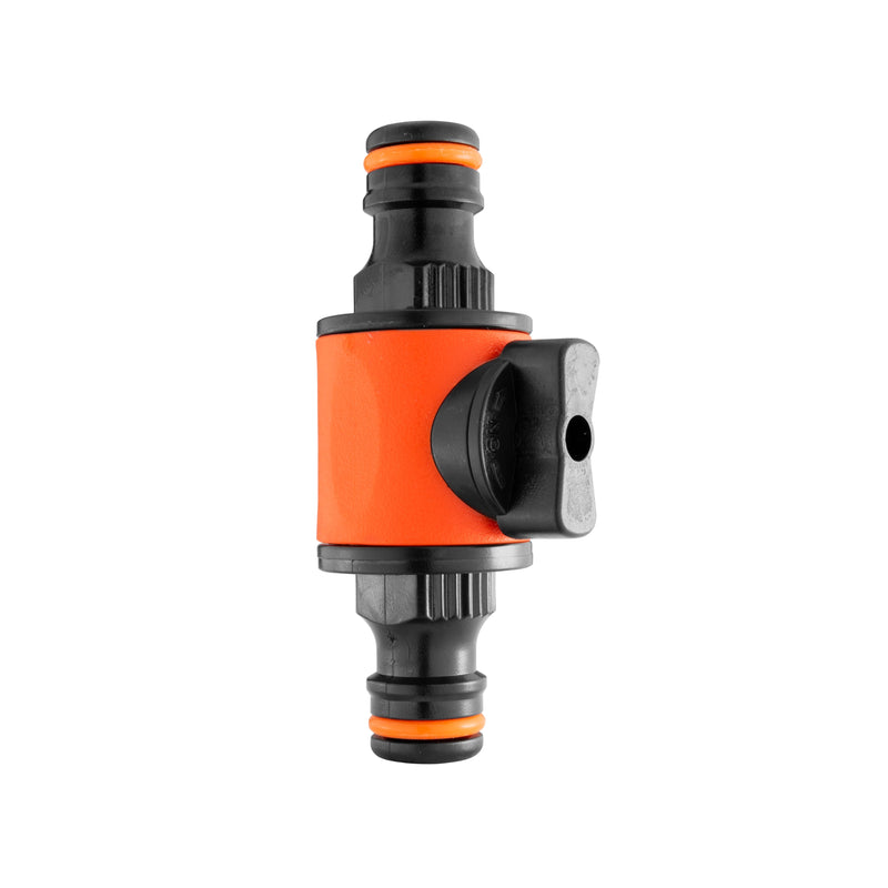 Cost Wise Snap On Male-Male In Line Valve Black/Orange - Home & Garden > Lawn & Garden > Watering & Irrigation > Garden Hose Fittings & Valves Garden watering