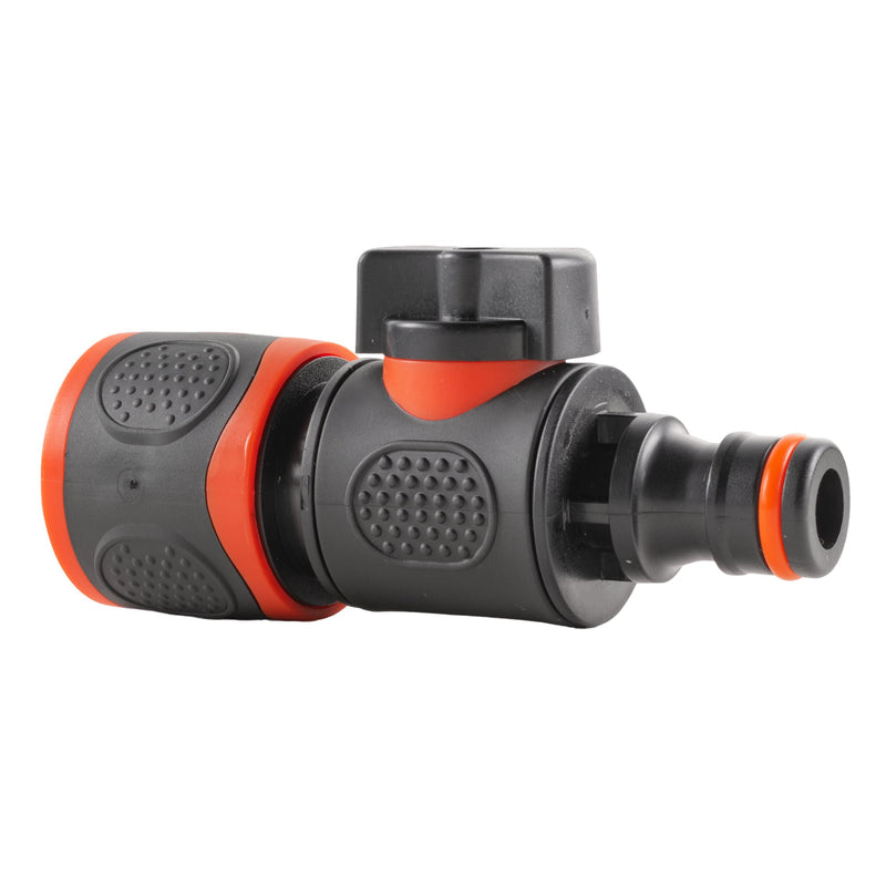 In Line Soft Touch Valve Snap-On Female To Male Black - Home & Garden > Lawn & Garden > Watering & Irrigation > Garden Hose Fittings & Valves Garden watering
